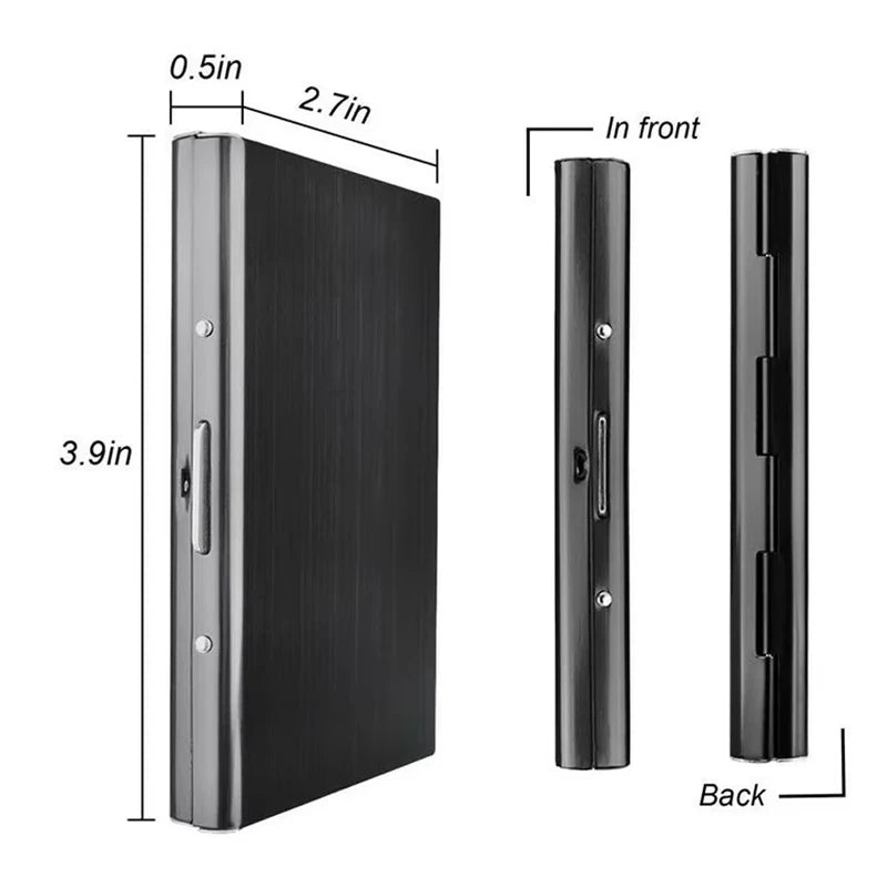 1PC Business Card Holder RFID Credit Card Holder Stainless Steel ID Card Case Slim Metal Wallet