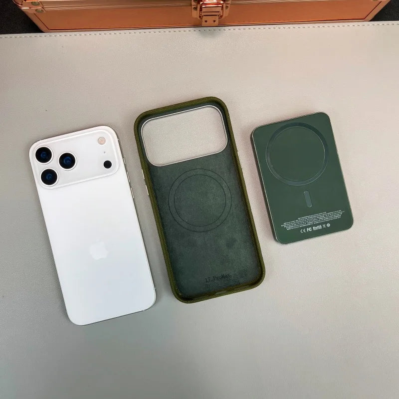 Original For Apple iPhone Magnetic TechWoven Case For iPhone 17 Pro 16 15 Pro Max Wireless Charging Magsafe Packaging Included