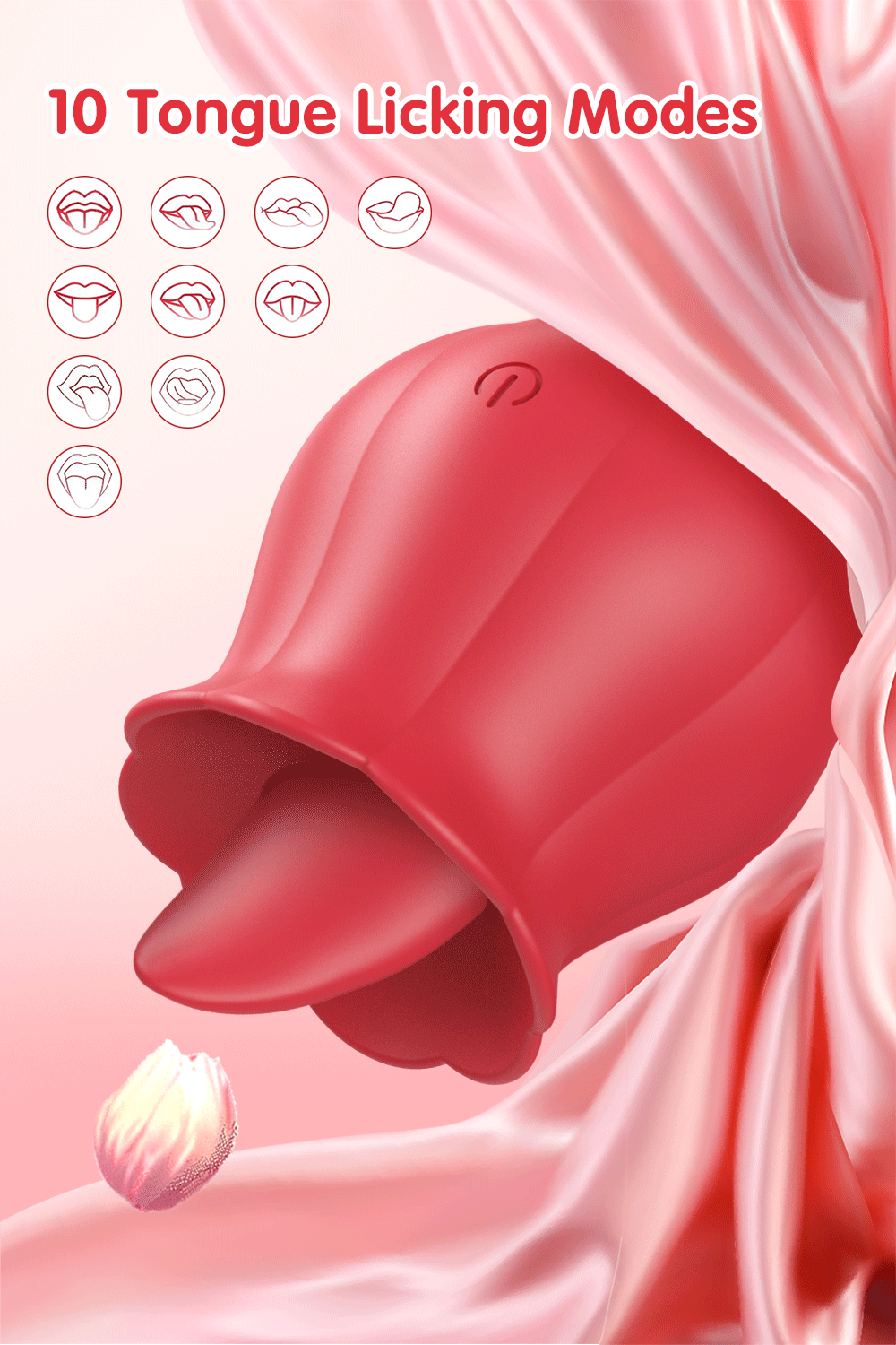 Powerful Tongue Licking Vibrator Women Clitoris Stimulator Massager Female Oral Nipples Clit Vibrating Rose Sex Toys for Adults
