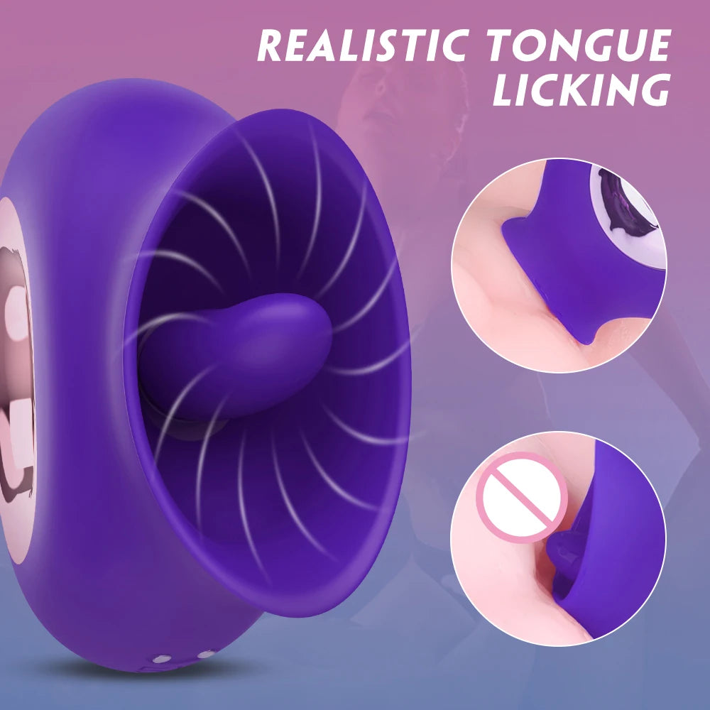 Clitoris Tongue Licking Vibrator 9 Speed Nipples Clit Sex Toy for Women Blowjob G Spot Orgasm Stimulator Female Masturbation Toy