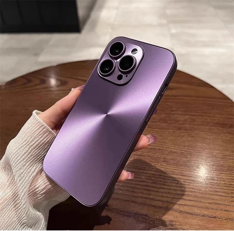 Luxury Laser Aurora CD Pattern Matte Case For iPhone 16 15 14 13 12 11 Pro Max 16 Plus Soft Bumper Shockproof Armor Hard Cover