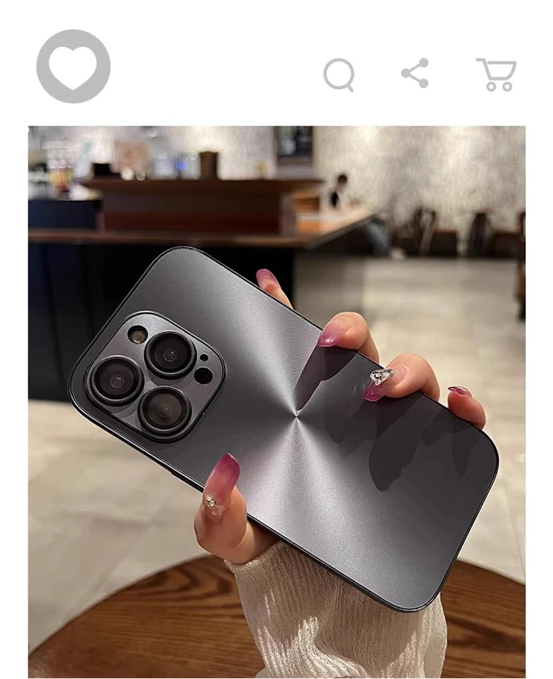 Luxury Laser Aurora CD Pattern Matte Case For iPhone 16 15 14 13 12 11 Pro Max 16 Plus Soft Bumper Shockproof Armor Hard Cover