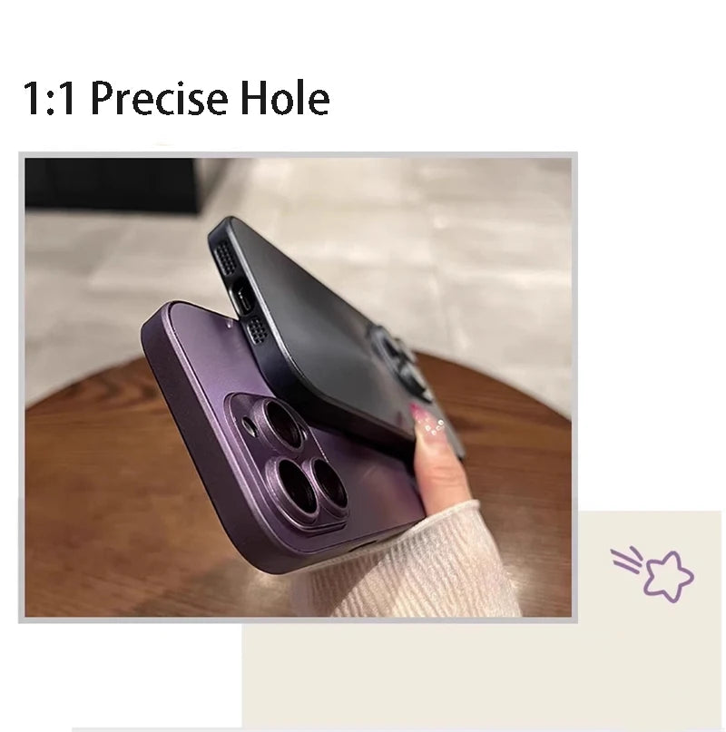 Luxury Laser Aurora CD Pattern Matte Case For iPhone 16 15 14 13 12 11 Pro Max 16 Plus Soft Bumper Shockproof Armor Hard Cover