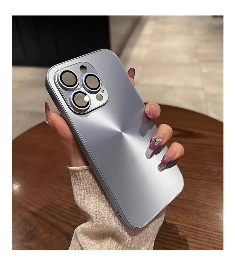 Luxury Laser Aurora CD Pattern Matte Case For iPhone 16 15 14 13 12 11 Pro Max 16 Plus Soft Bumper Shockproof Armor Hard Cover