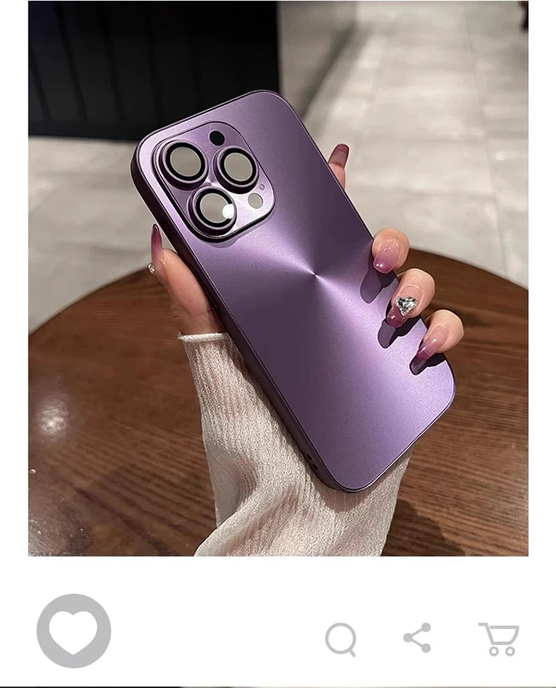Luxury Laser Aurora CD Pattern Matte Case For iPhone 16 15 14 13 12 11 Pro Max 16 Plus Soft Bumper Shockproof Armor Hard Cover