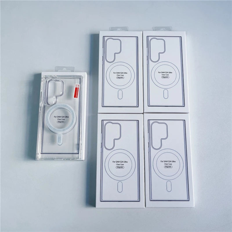 Original For Magsafe Magnetic Case for Samsung Galaxy S25 S24 S21 FE S22 Plus S23 Ultra Plus Wireless Charging Shockproof Cover