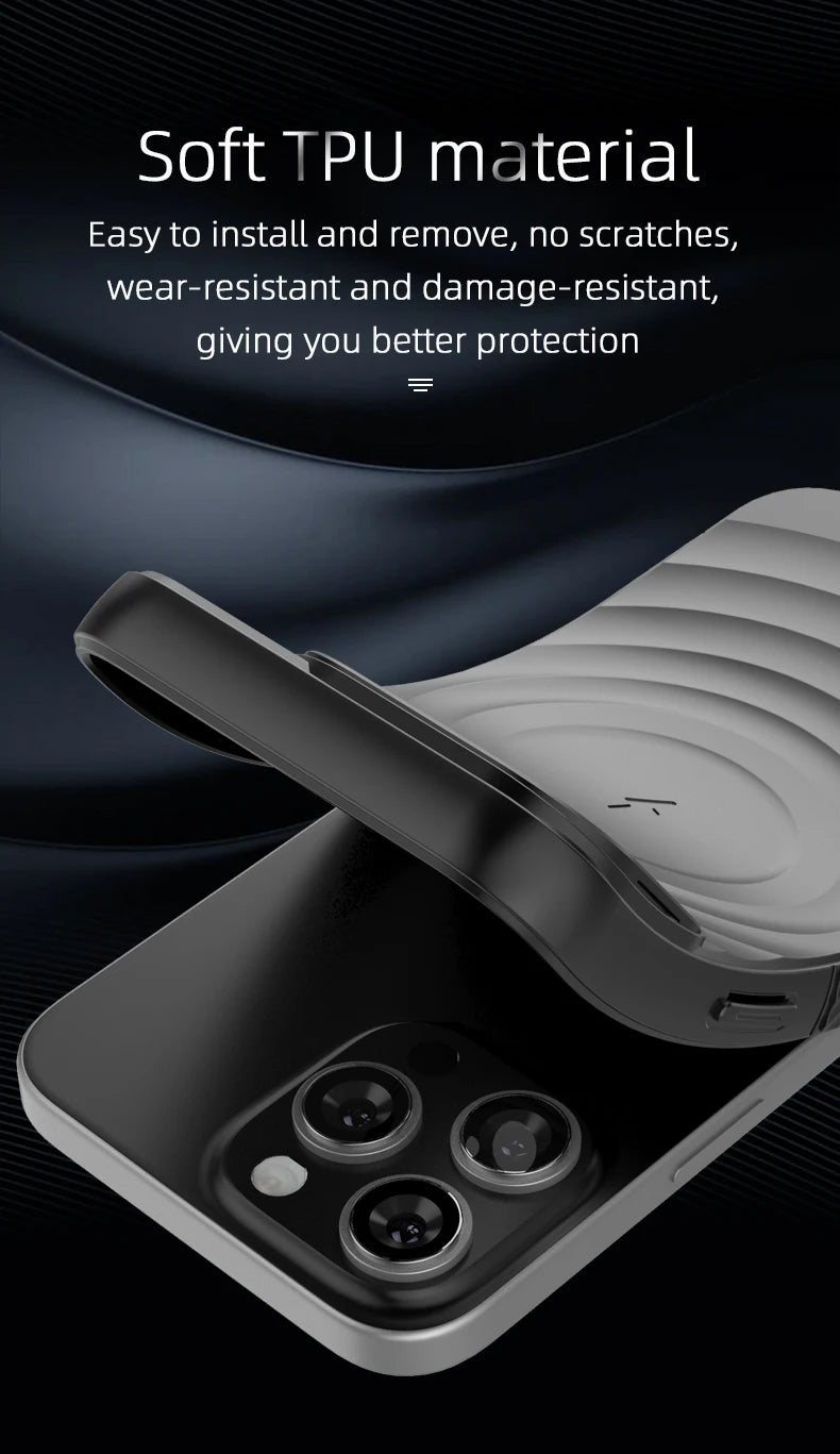 Ripple Matte Armor For Magsafe Magnetic Wireless Charge Case For iPhone 16 Plus 15 14 13 Pro Max Camera Fold Stand Protect Cover