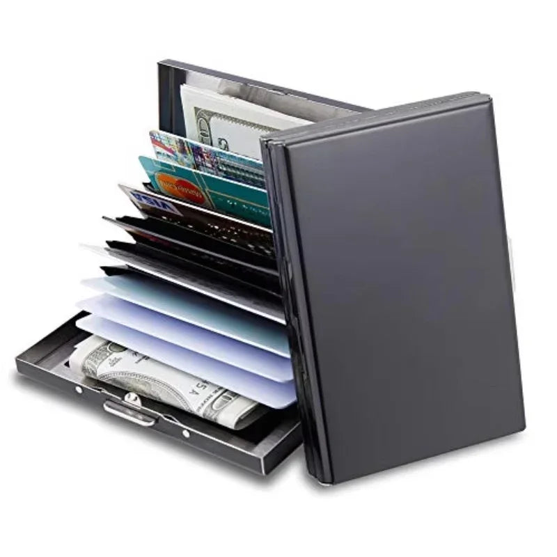 1PC Business Card Holder RFID Credit Card Holder Stainless Steel ID Card Case Slim Metal Wallet