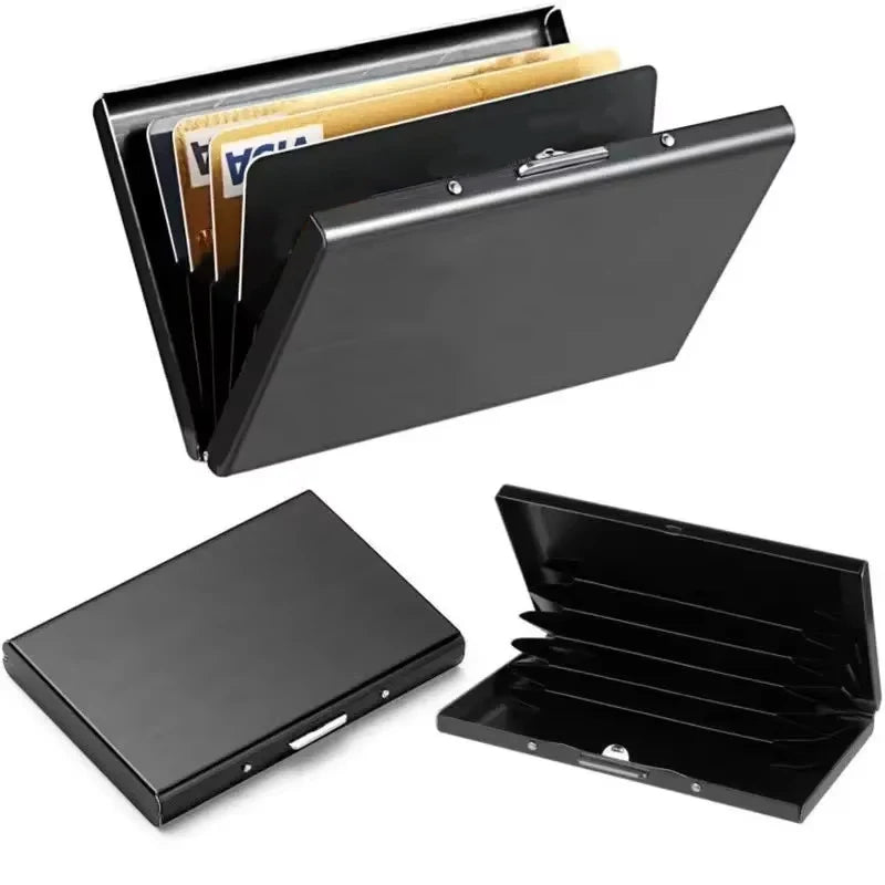 1PC Business Card Holder RFID Credit Card Holder Stainless Steel ID Card Case Slim Metal Wallet