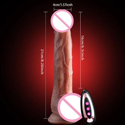 Realistic Dildo Telescopic Vibrator Masturbation Anal plug for Women Thrusting Dick Penis Adult Heating Remote Control Sex toys