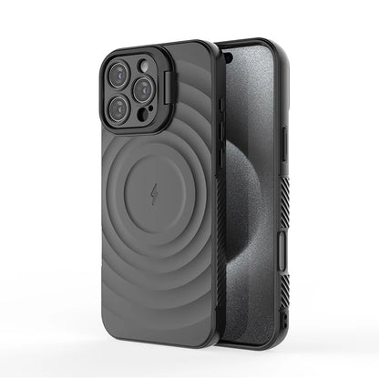 Ripple Matte Armor For Magsafe Magnetic Wireless Charge Case For iPhone 16 Plus 15 14 13 Pro Max Camera Fold Stand Protect Cover