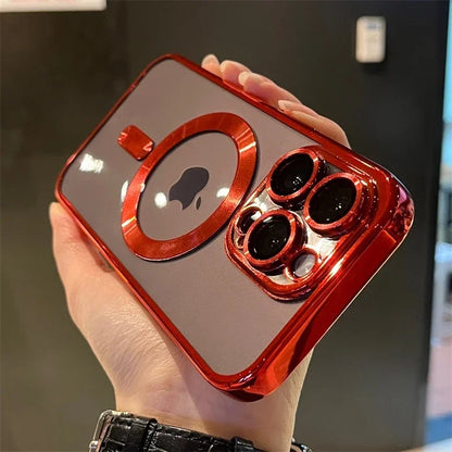 Luxury Transparent Magsafe Wireless Charging Case For iPhone 15 14 13 12 11 16 Pro Max Plus X Xs Max XR Magnetic Silicone Cover